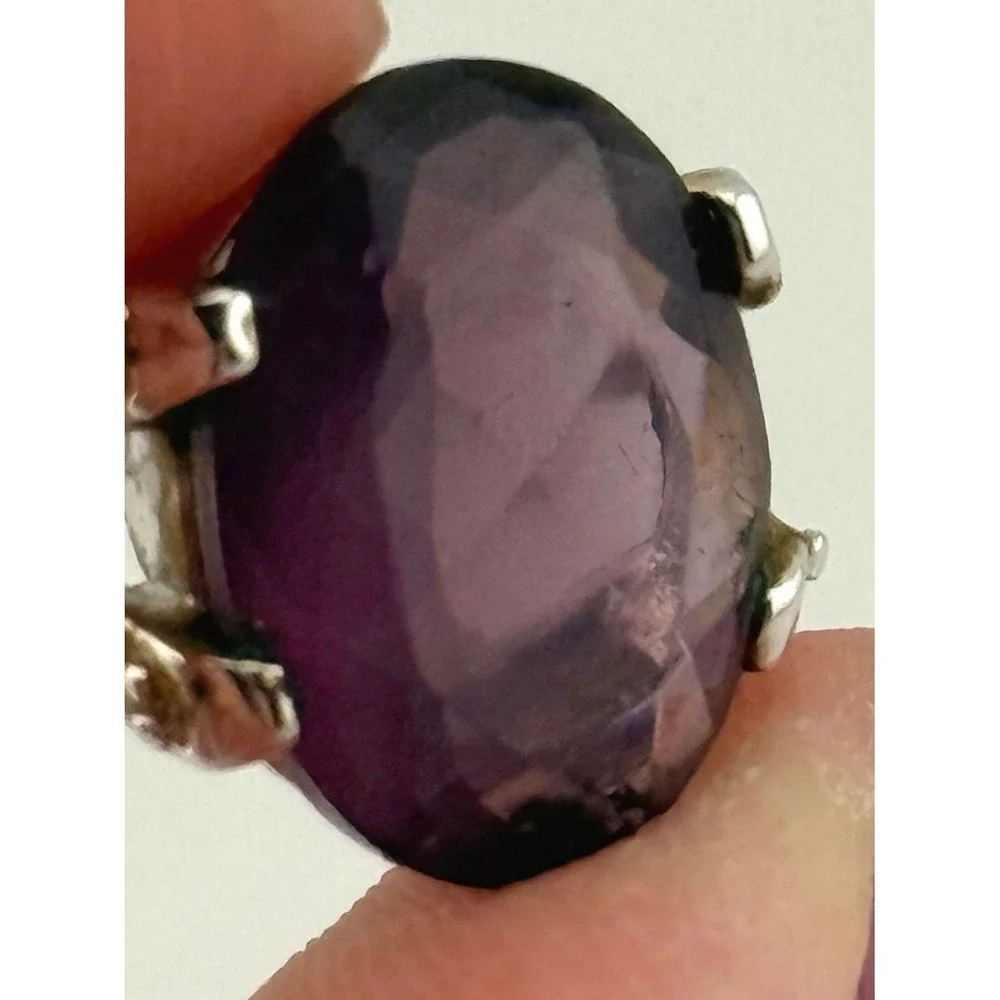 Premier Design amethyst and rhinestone ring size 7